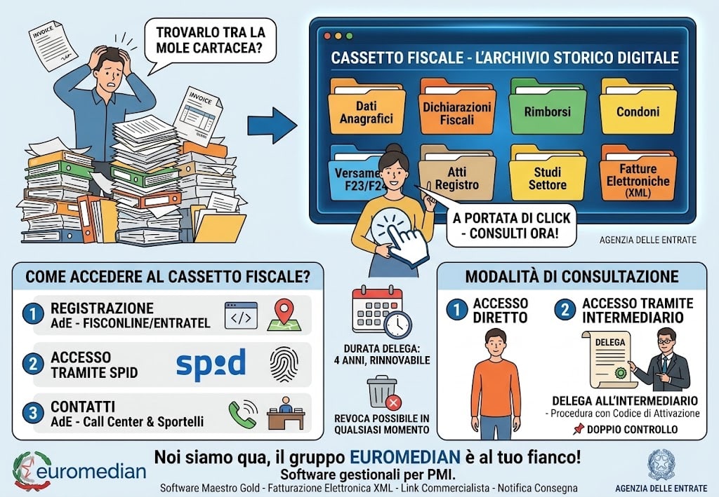 il gruppo euromedian ti aiuta ad accedere al tuo cassetto fiscale