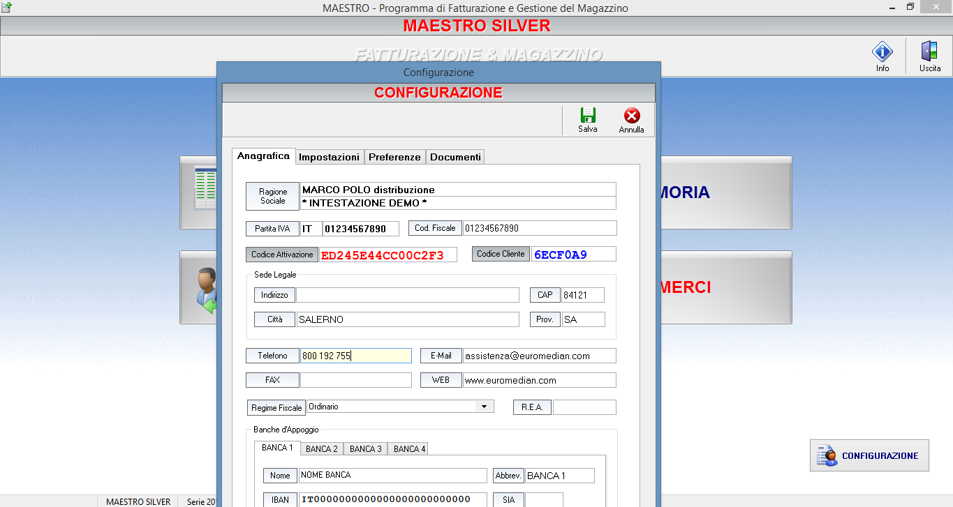 maestro-silver-configurazione