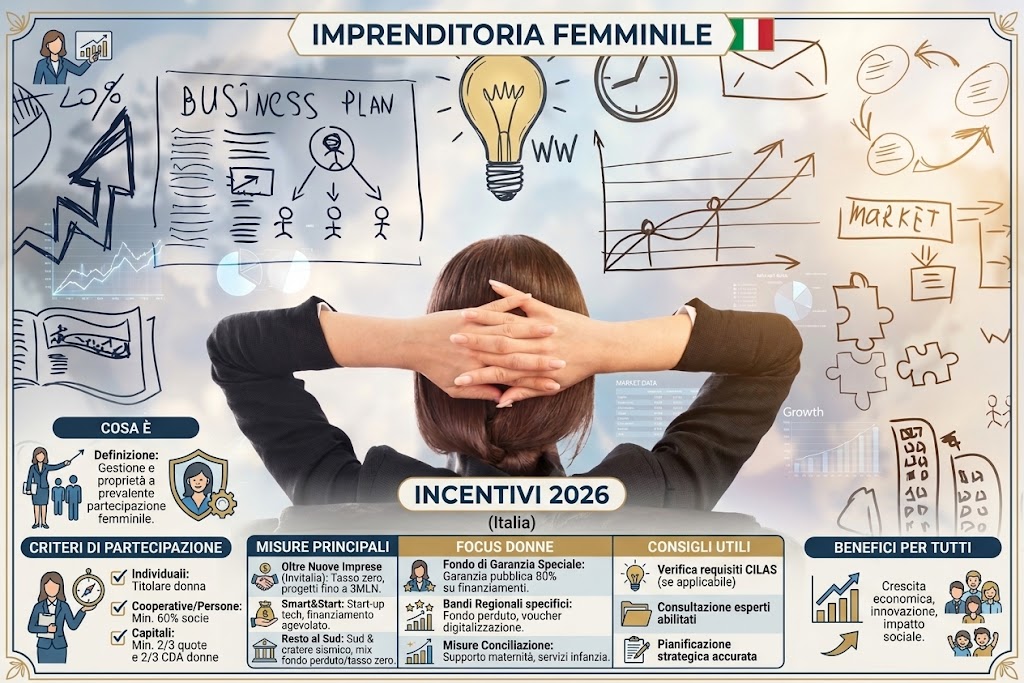cosa è l'imprenditoria femminile e quali vantaggi comporta