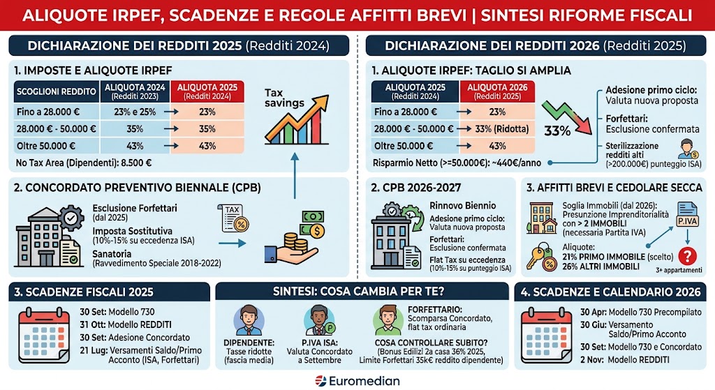 riforme fiscali IRPEF e scadenze Euromedian