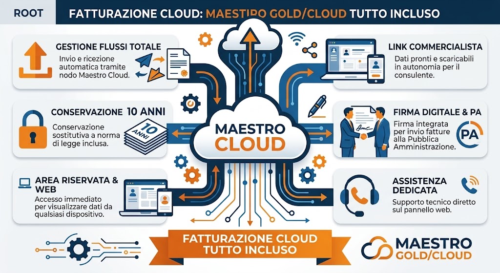 Le funzioni della fatturazione cloud Maestro