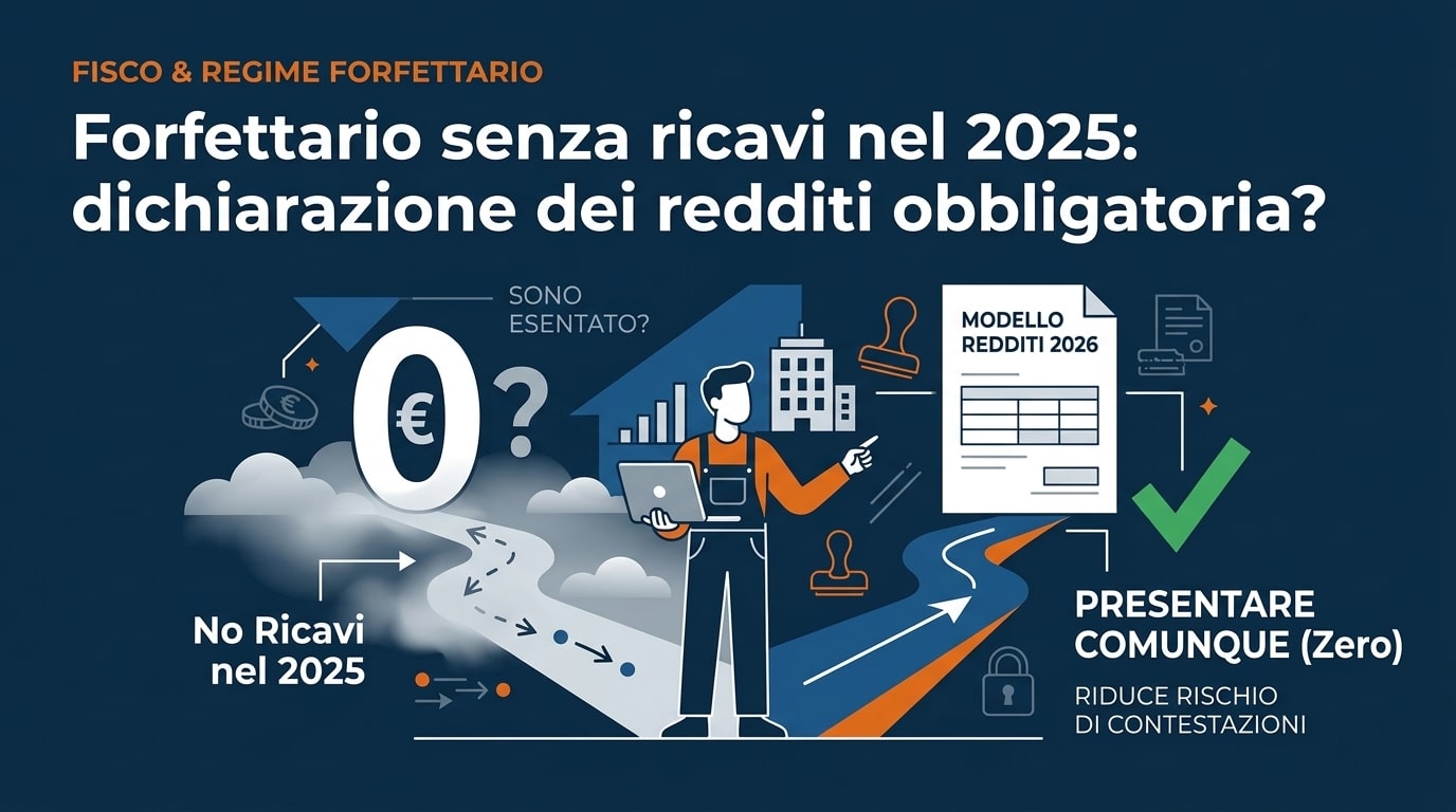 Forfettario senza ricavi nel 2025